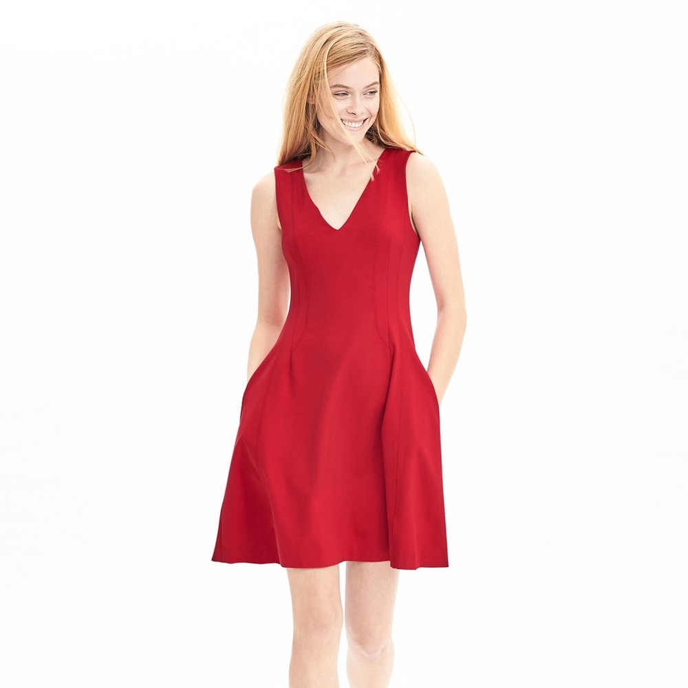 Banana Republic Ponte Fit-and-flare Dress